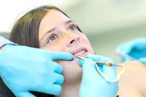 teenage patient with braces